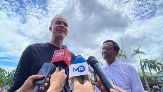 Ganjar Pranowo dan Mahfud MD di Pontianak, Kalimantan Barat