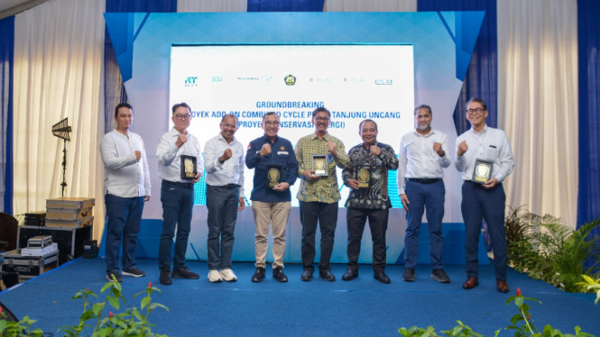 Groundbreaking konstruksi Add-On Combined Cycle Power Plant di Tanjung Uncang, Batam.