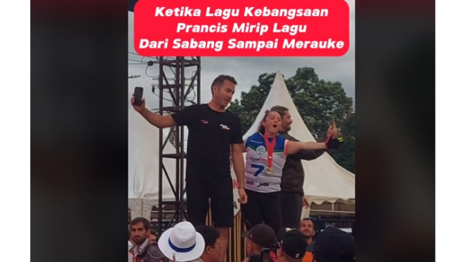 Lagu kebangsaan Prancis dinyanyikan