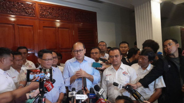 Ketua TKN Prabowo-Gibran Rosan Roeslani di kediaman Prabowo
