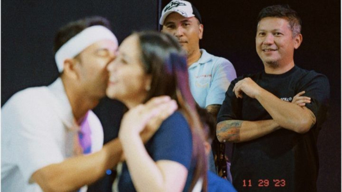 Ekspresi Gading Marten pandangi Raffi Ahmad mencium Nagita Slavina jadi sorotan