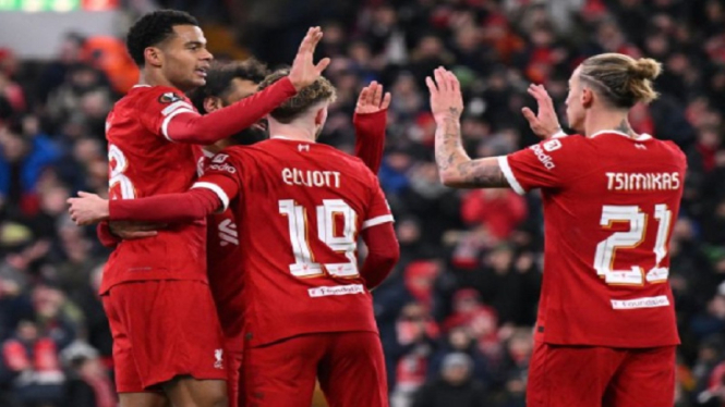 Selebrasi pemain Liverpool