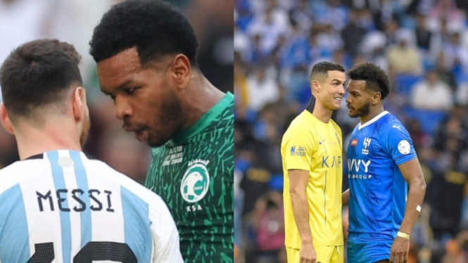 Ali Al-Bulayhi ketika bersitegang dengan Lionel Messi dan Cristiano Ronaldo