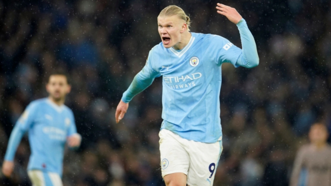 Penyerang Manchester City, Erling Haaland