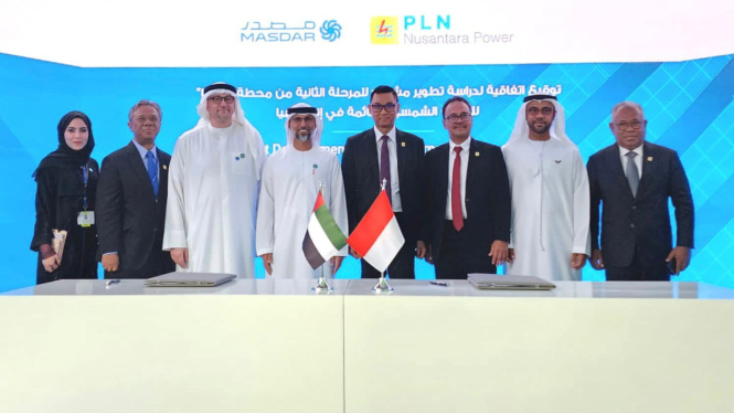 PLN dan Masdar kerja sama untuk pengembangan energi baru dan terbarukan (EBT) di Indonesia.