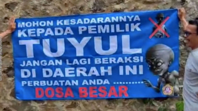 Viral fenoman tuyul di Ciamis, Jawa Barat. Warga sampai pasang spanduk.
