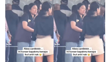 Putri Ariel NOAH, Alleia terciduk ikut antri tiket di konser NOAH