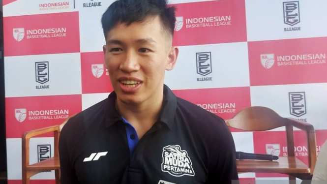 Pemain Satria Muda Pertamina Jakarta Abraham Damar Grahita 