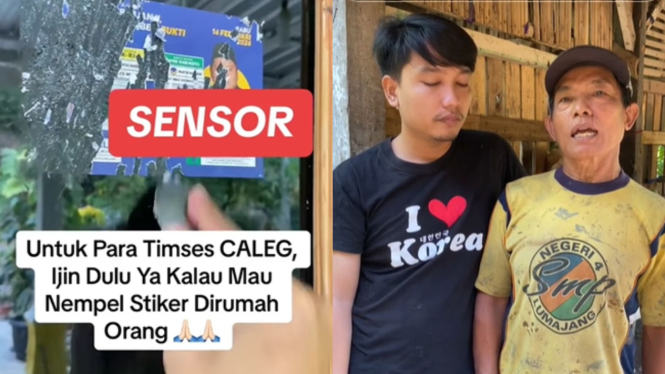 Pemuda Lumajang Dipaksa Minta Maaf setelah Copot Stiker Caleg di Rumahnya