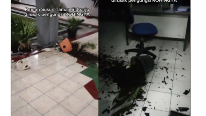 Rumah Susun di Sidoarjo Dirusak Pengungsi Rohingya
