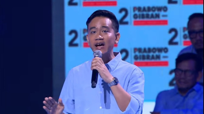 Cawapres nomor urut dua Gibran Rakabuming Raka