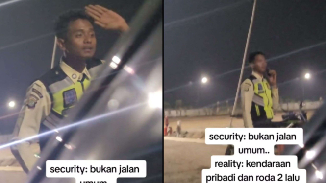 Warga debat dengan security