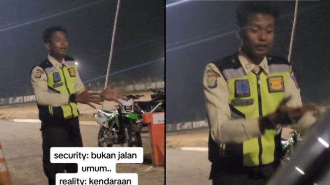 Warga debat dengan security