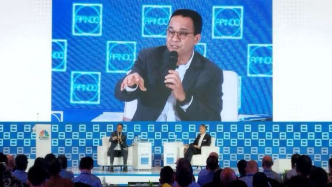 Capres Anies Baswedan di acara Dialog Apindo Capres 2024