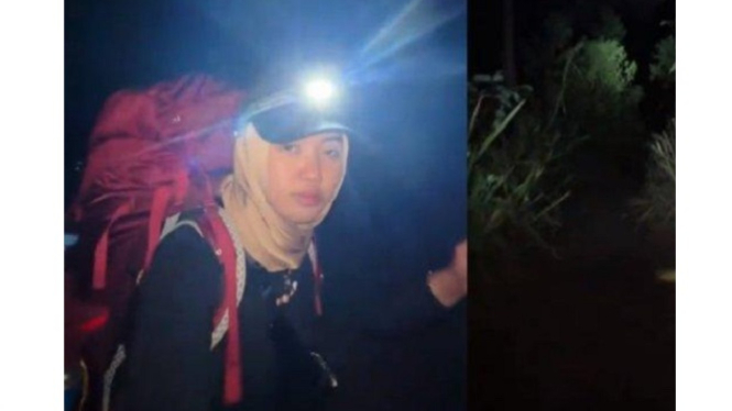 Pendaki wanita.