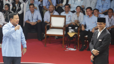 Debat perdana capres antara Prabowo Subianto dengan Anies Baswedan.