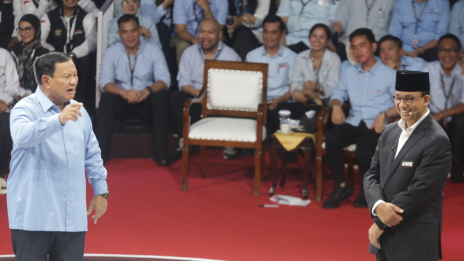 Debat perdana capres antara Prabowo Subianto dengan Anies Baswedan.