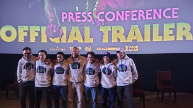 Konferensi pers film drama komedi Agak Laen