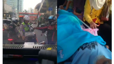 Relawan Ambulans Ditilang Polisi di Jakarta
