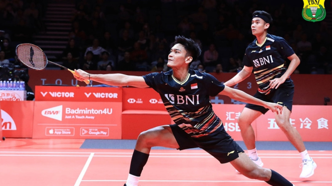 Ganda putra Indonesia Muhammad Shohibul Fikri/Bagas Maulana