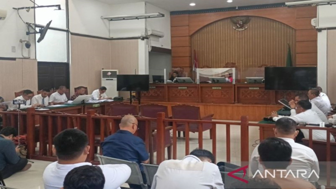 Suasana sidang praperadilan Ketua KPK nonaktif Firli Bahuri di PN Jaksel