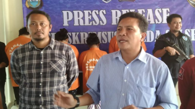 Polda Sulsel gelar jumpa pers kasus pasobis. 