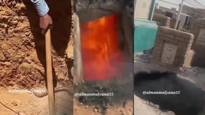 Viral Fenomena Liang Lahat Keluar Api dan Ular Saat Digali
