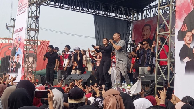 Ashanty tampil dalam kampanye Anang dan Thoriq Halilintar