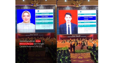 Dua korban erupsi Merapi  Siska Afrina dan Frengki Chandra Kusuma diwisuda