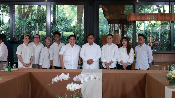 Prabowo diskusi bareng Erick Thohir, Pebisnis Muda, dan Kreator
