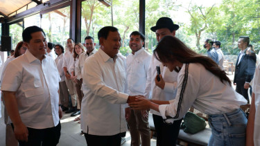 Prabowo diskusi bareng Erick Thohir, Pebisnis Muda, dan Kreator