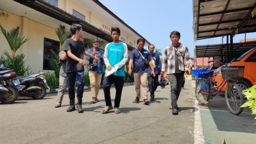 Suami korban melaporkan dugaan malpraktik RSUD Pantura MA Sentot ke Polres Indramayu