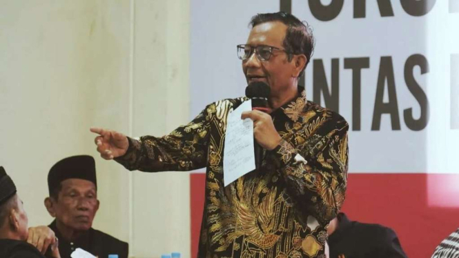 Menko Polhukam sekaligus cawapres nomor urut 3 Mahfud MD.