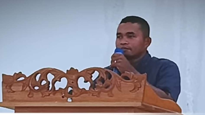 Foto tangkapan layar Youtube, Yanto, eks narapidana teroris, berbicara tentang terorisme di Aula Kantor Bupati Manggarai Timur, Nusa Tenggara Timur.