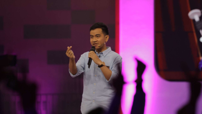 Cawapres Gibran Rakabuming Raka saat debat KPU.
