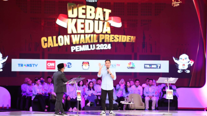Gibran Rakabuming Raka saat debat Cawapres KPU