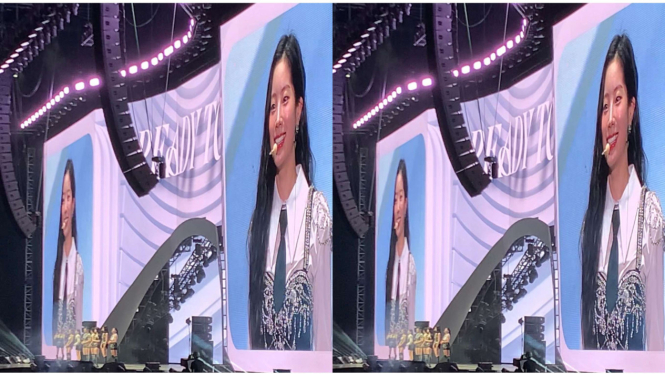 Dahyun di konser TWICE Jakarta 2023