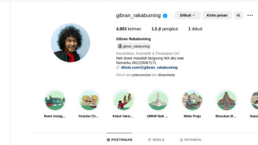 Foto Giring mejeng di akun media sosial Gibran