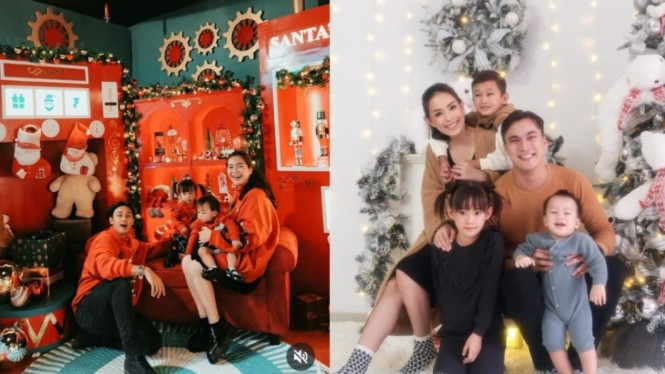 Keluarga seleb merayakan Natal
