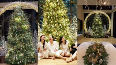 Pohon Natal di rumah Sandra Dewi