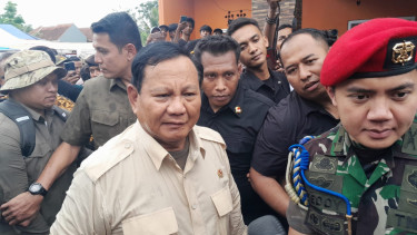 Menteri Pertahanan (Menhan) RI Prabowo Subianto meresmikan lima titik sumber air di Sukabumi, Jawa Barat, Sabtu, 30 Desember 2023