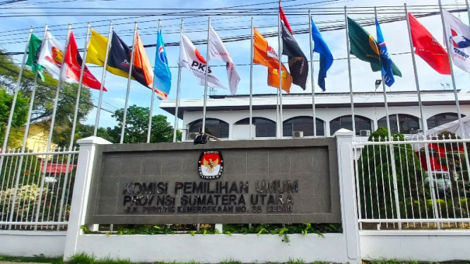 Kantor KPU Sumut, di Kota Medan