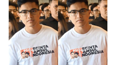 Kocaknya Kaesang pakai kaos PSI, Pecinta Samsul Indonesia