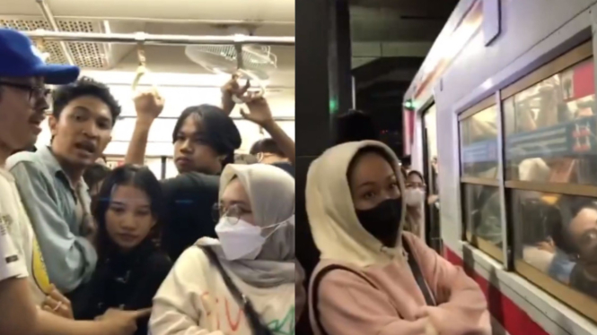 Cekcok Antara Penumpang KRL Gegara Gerbong Wanita Dimasuki Puluhan Pria