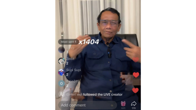 Cawapres nomor urut tiga Mahfud MD