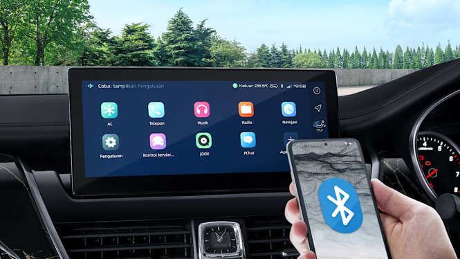 Ilustrasi Bluetooth / audio mobil / head unit