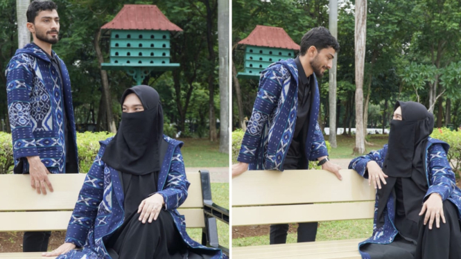 Ilustrasi abaya untuk pasangan.