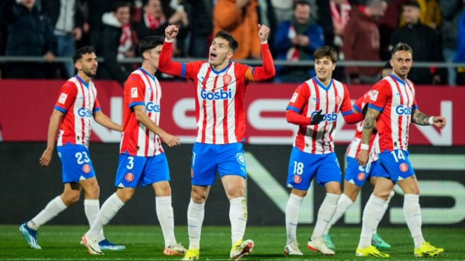 Selebrasi pemain Girona