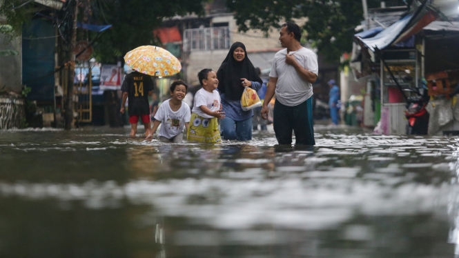Banjir di beberapa titik Jakarta.
