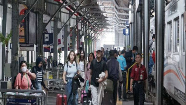 Suasana di Stasiun Semarang Tawang. 